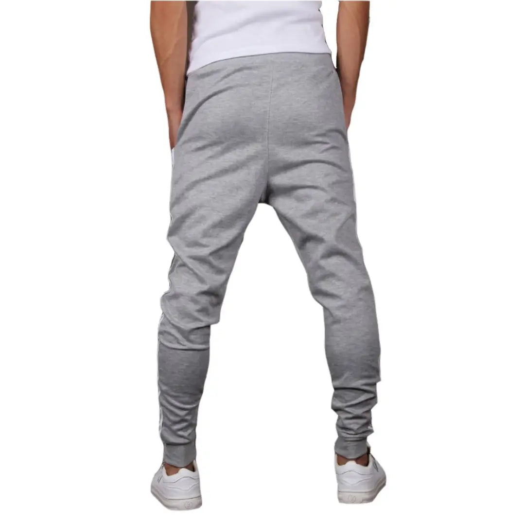 Grey Polyester Blend Joggers