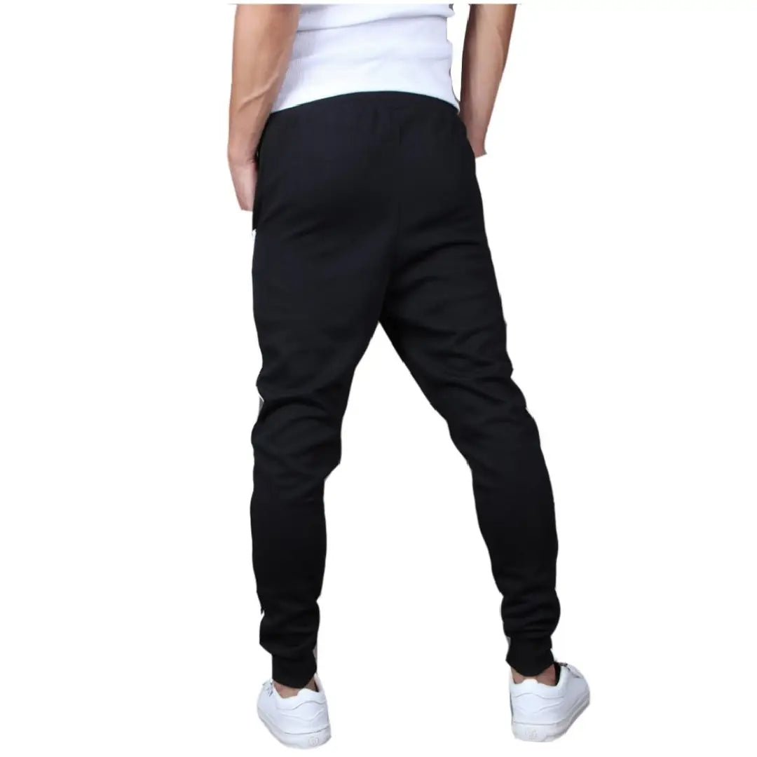 Black Polyester Blend Joggers