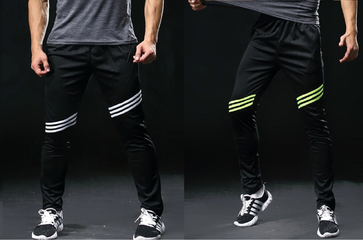 Pack Of 2 Striped Polyester Trendy Joggers