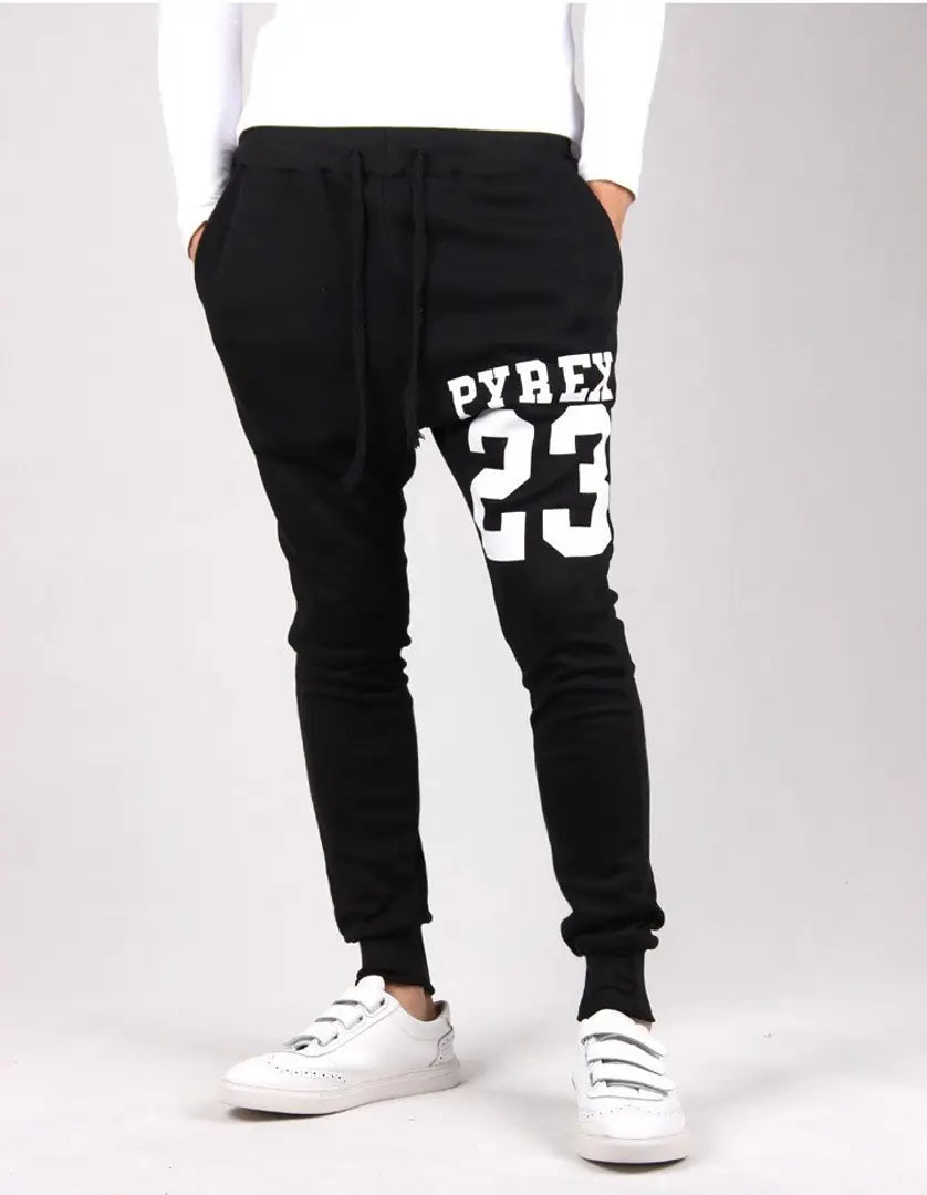 Black Polyester Blend Joggers