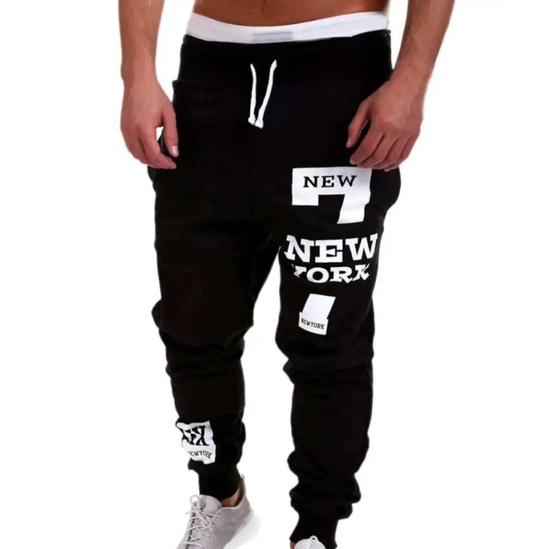 Black Polyester Blend Jogger