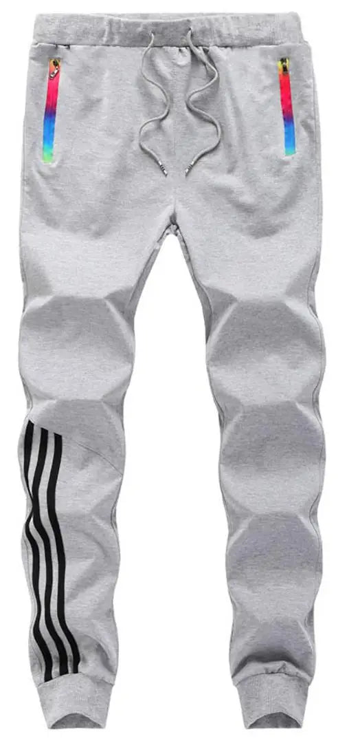 Men's Grey Polyester Blend Self Pattern Slim Fit Joggers