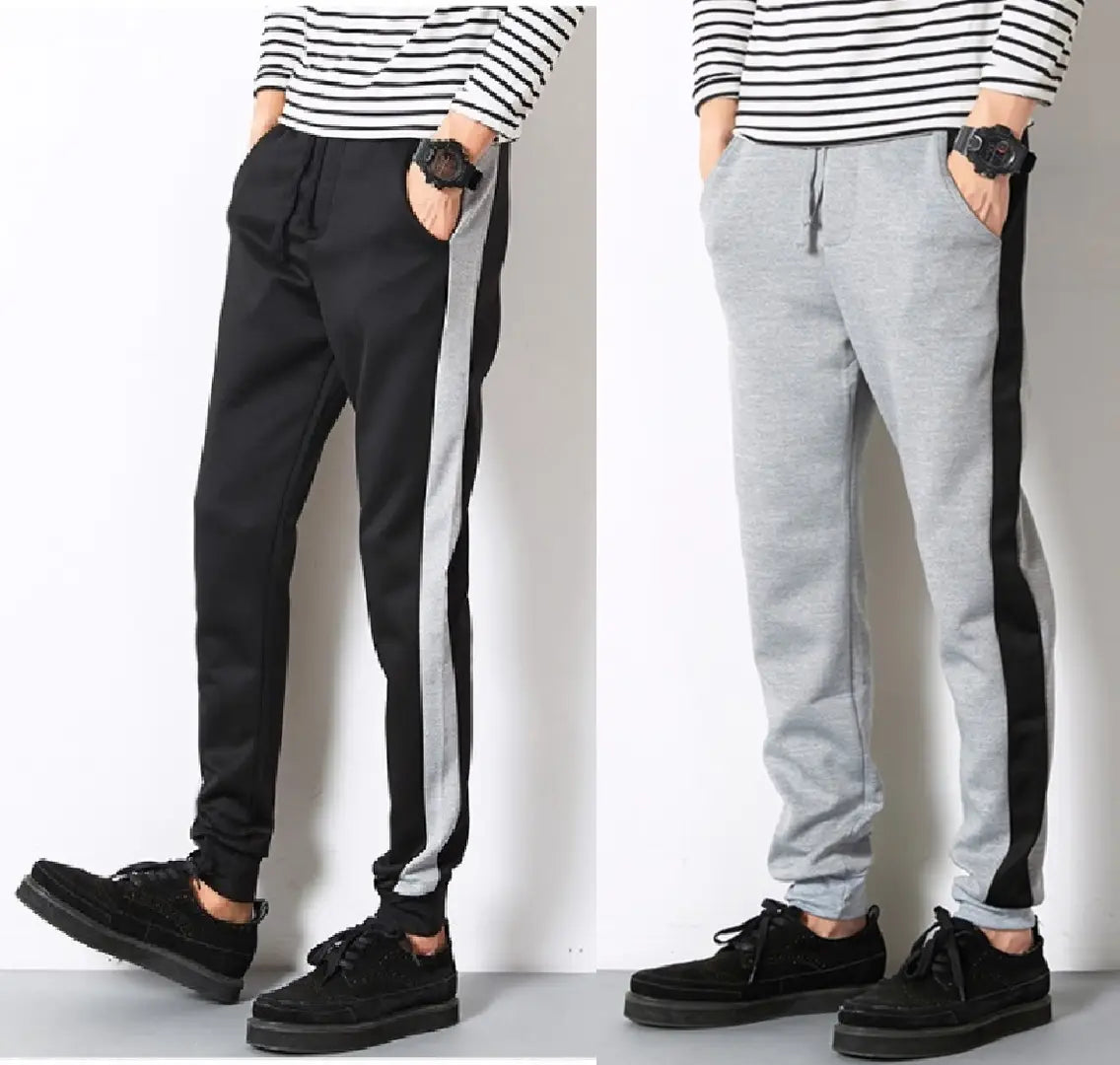 Men's Multicoloured Polyester Blend Self Pattern Slim Fit Joggers (Pack of 2)