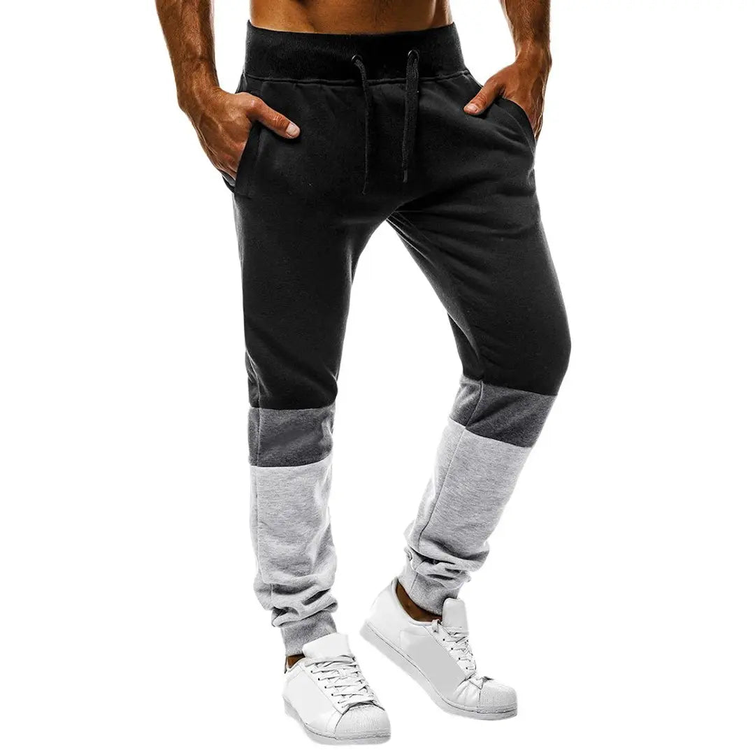 Men's Multicoloured Polyester Blend Colourblocked Slim Fit Joggers