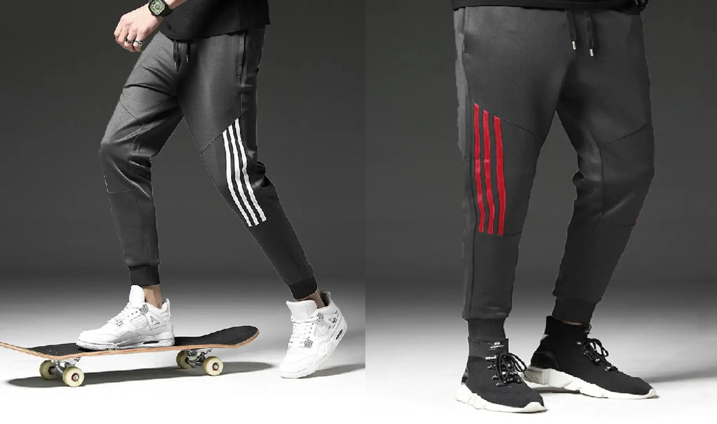 Men Grey Solid Polyester Slim Fit Joggers (Pack of 2)