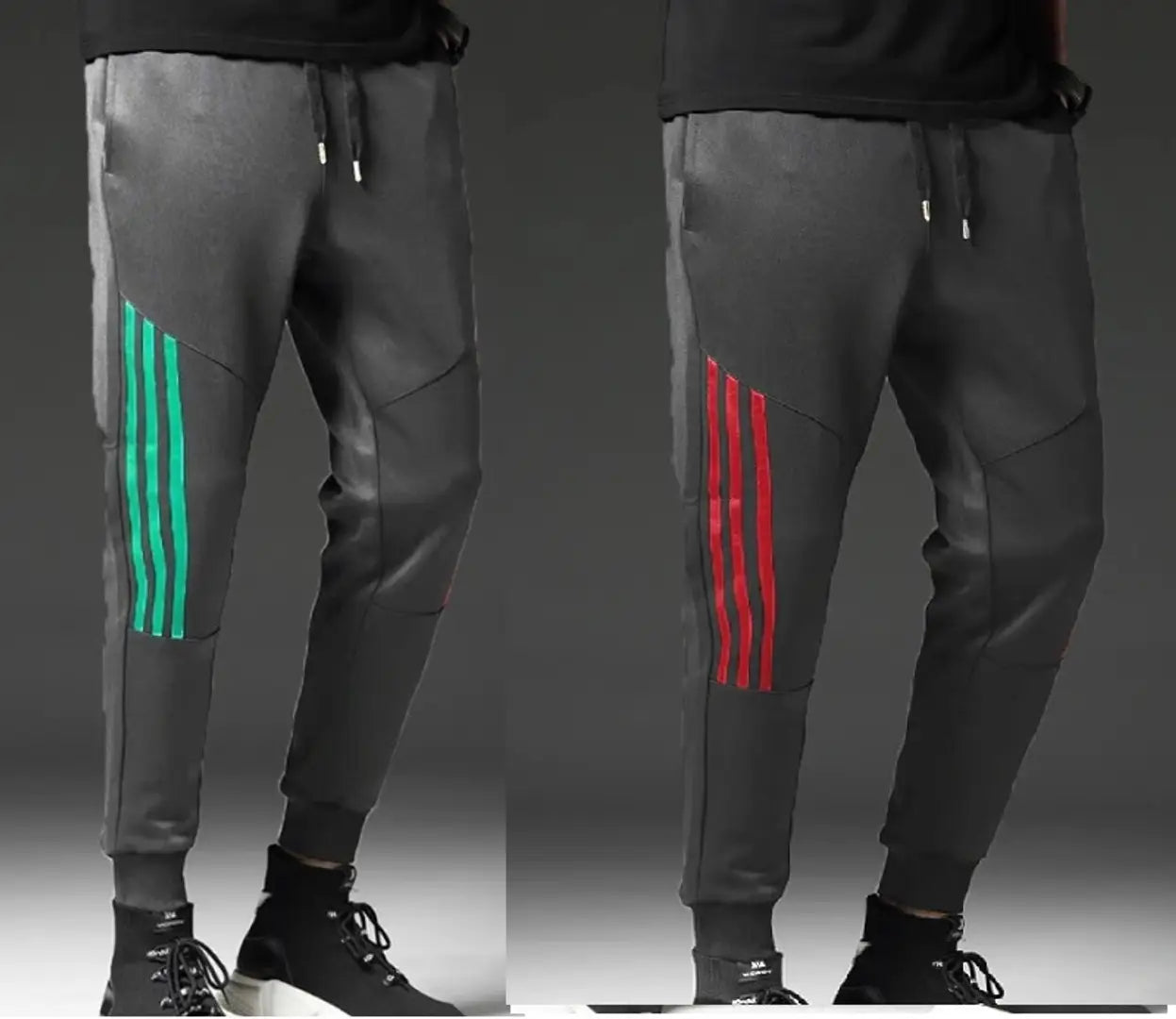 Men Grey Solid Polyester Slim Fit Joggers (Pack of 2)