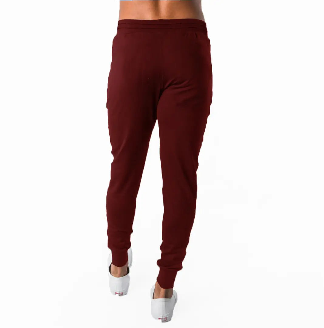 Stylish Maroon Polyester Slim Fit Joggers For Men