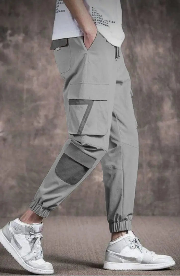 Joggers Park Men Grey Techwear Pant Joggers Park