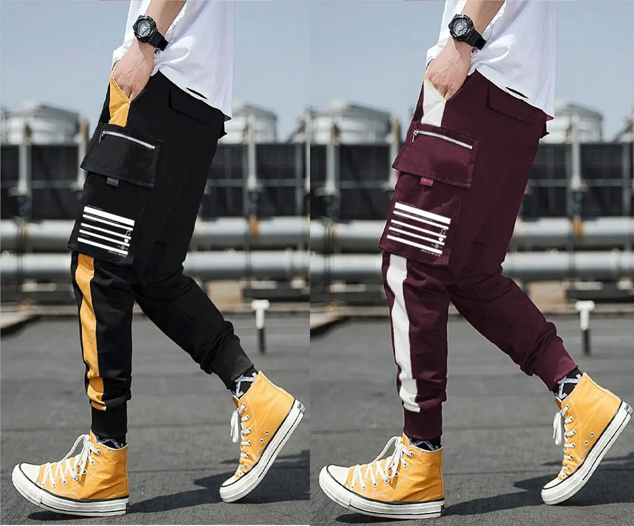 Joggers Park Mens Pack of 2 Tech Wear Pants