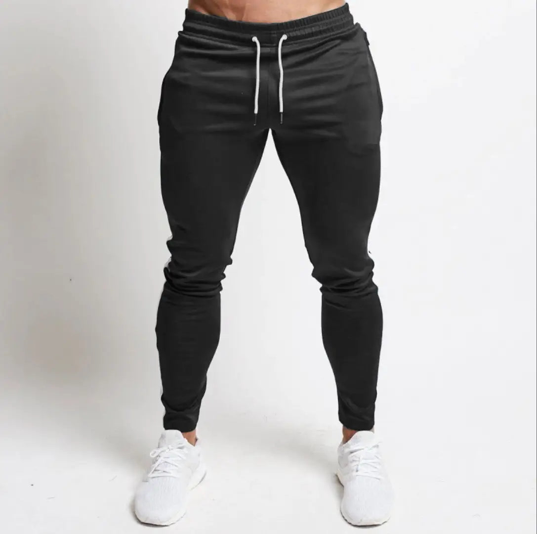 Stylish Black Cotton Blend Solid Joggers For Men
