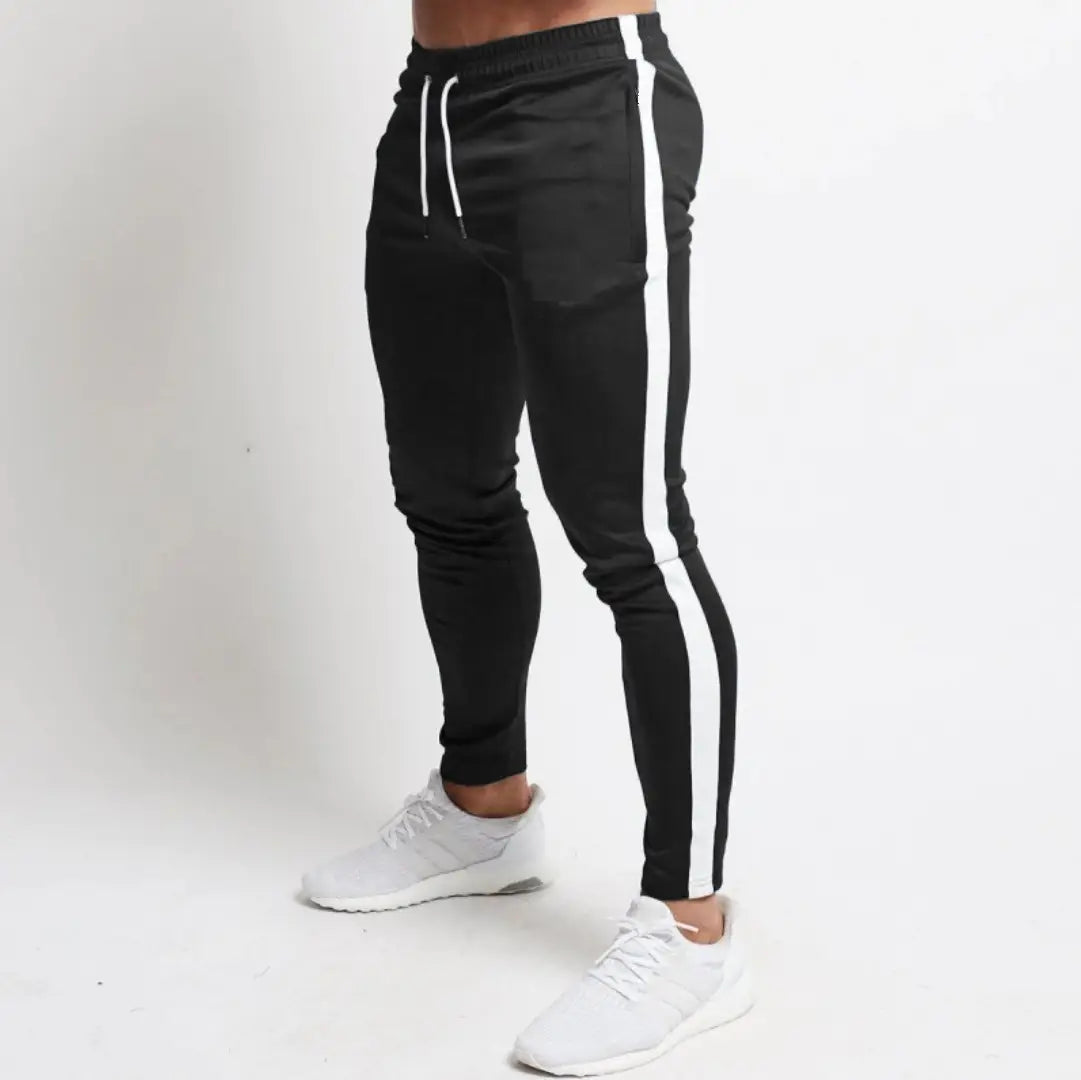 Stylish Black Cotton Blend Solid Joggers For Men