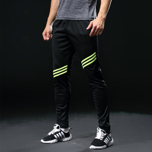 Black Striped Polyester Trendy Joggers