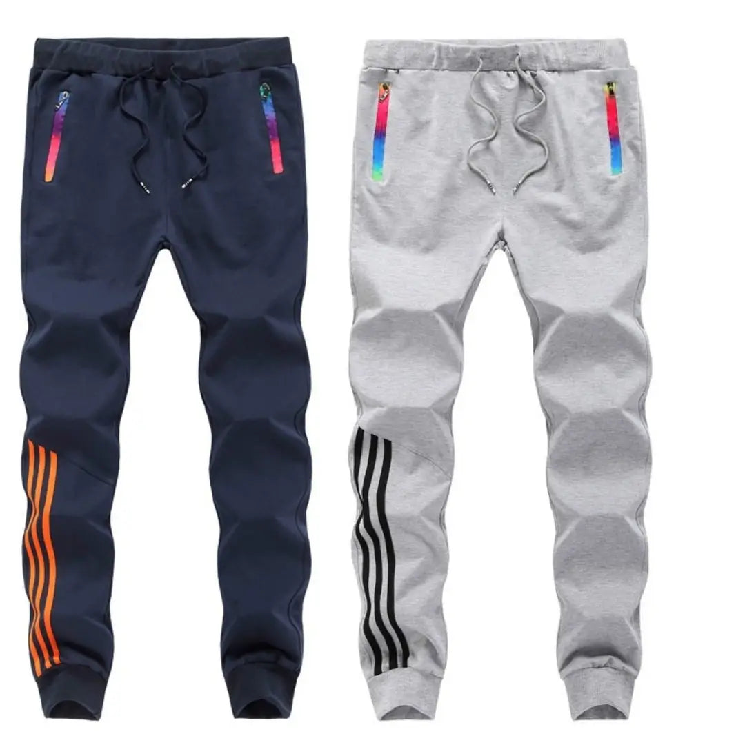 Buy One Get One Free Men's Multicoloured Polyester Blend Self Pattern Slim Fit Joggers