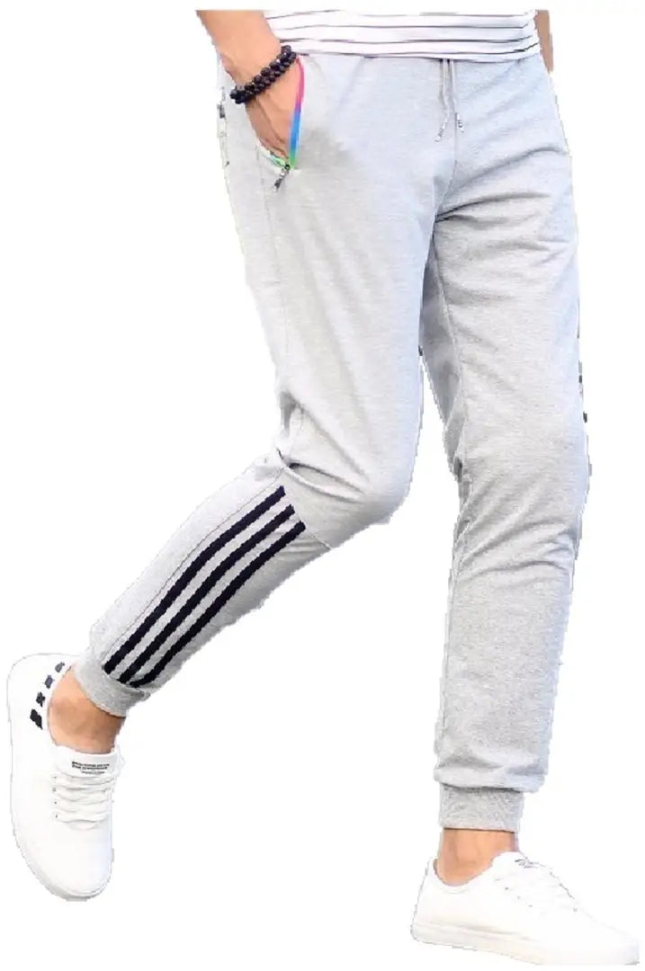 Buy One Get One Free Men's Multicoloured Polyester Blend Self Pattern Slim Fit Joggers