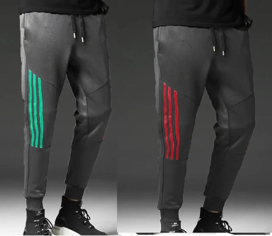 Men Grey Solid Polyester Slim Fit Joggers (Pack of 2)