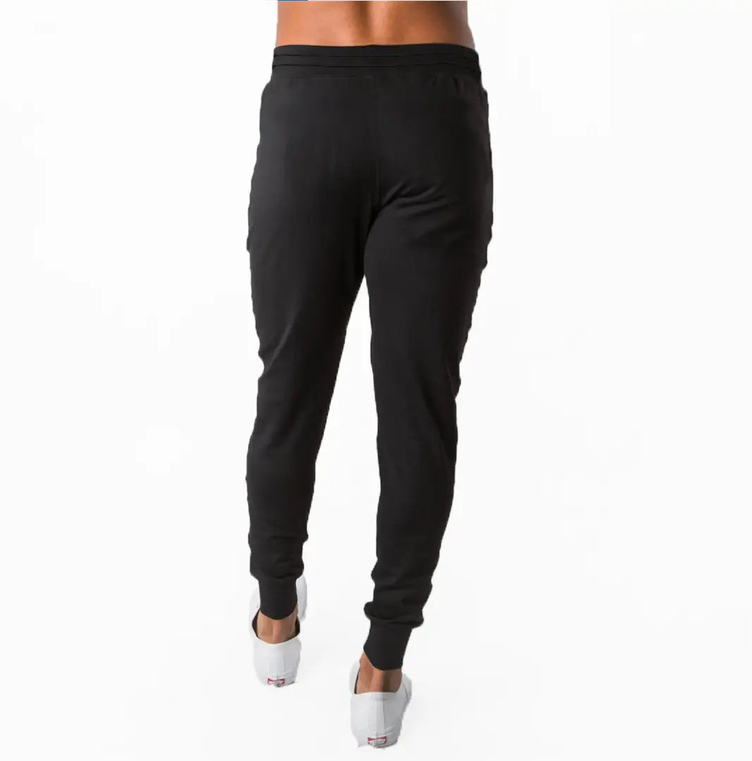 Stylish Black Polyester Solid Joggers For Men